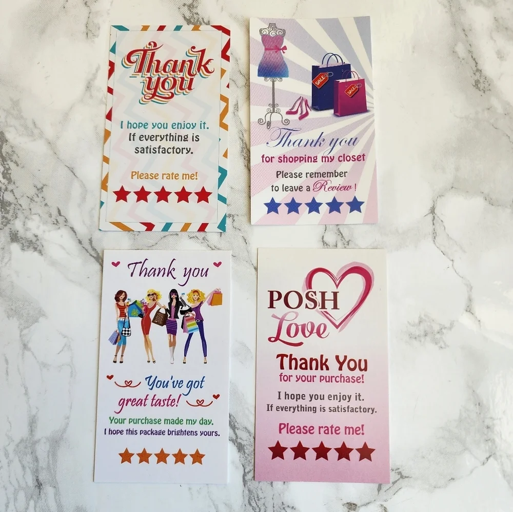 100 Thank You Cards insert business card - Picture 4 of 16